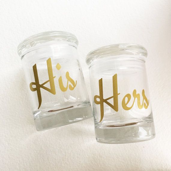 his and hers glass jars
